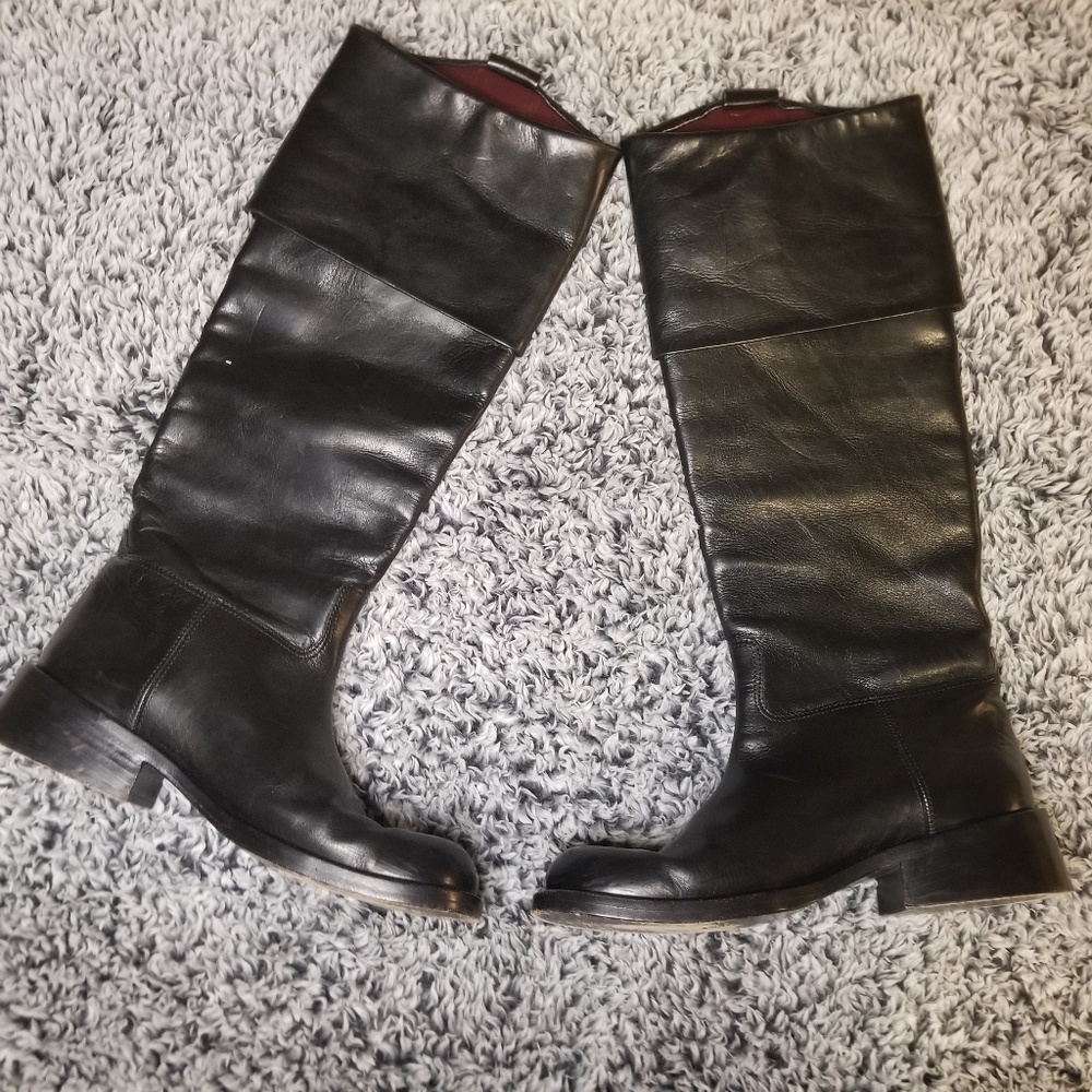 Joan & David Riding Boots Black Leather